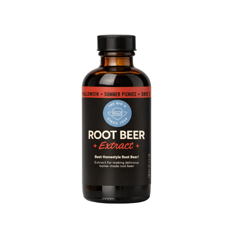 The Big H Root Beer Extract bottle — front