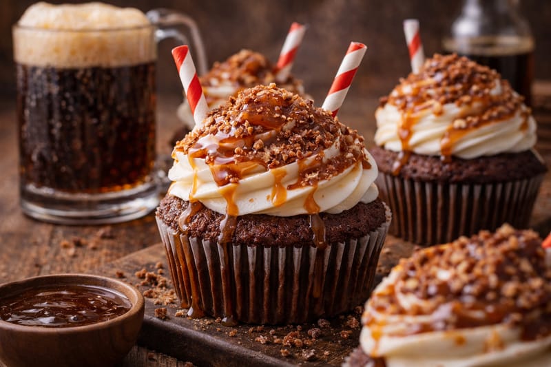 Root beer cupcakes